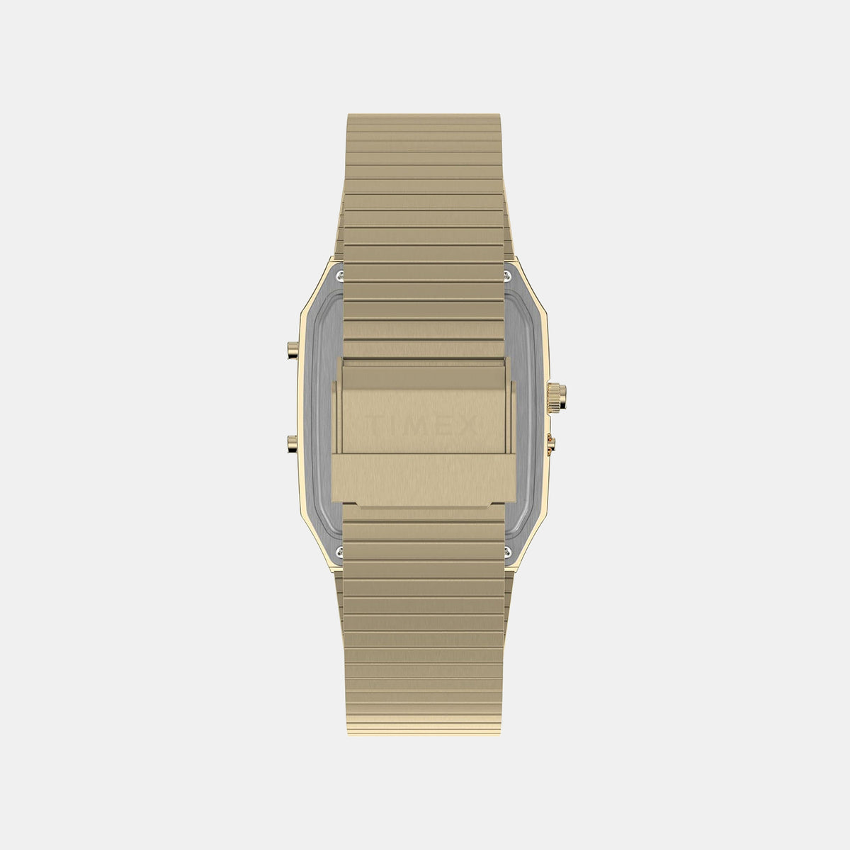 Q Timex Men Quartz Champagne Dial Analog-Digital Stainless Steel Watch TW2Y06000UJ
