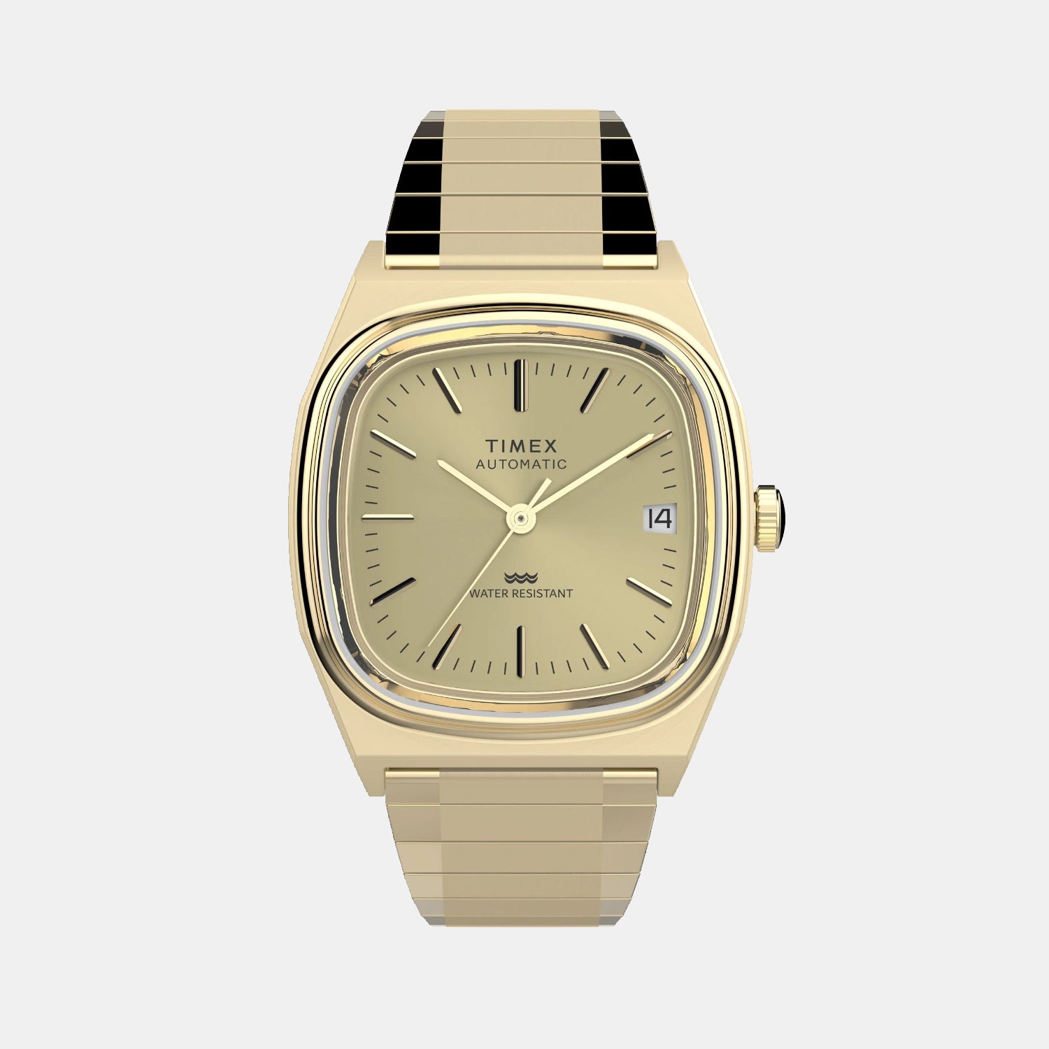 Q Timex Men Automatic Champagne Dial Analog Stainless Steel Watch TW2Y07200UJ