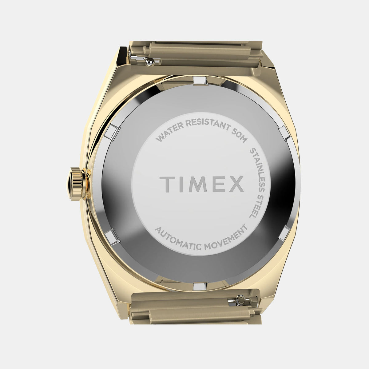 Q Timex Men Automatic Champagne Dial Analog Stainless Steel Watch TW2Y07200UJ