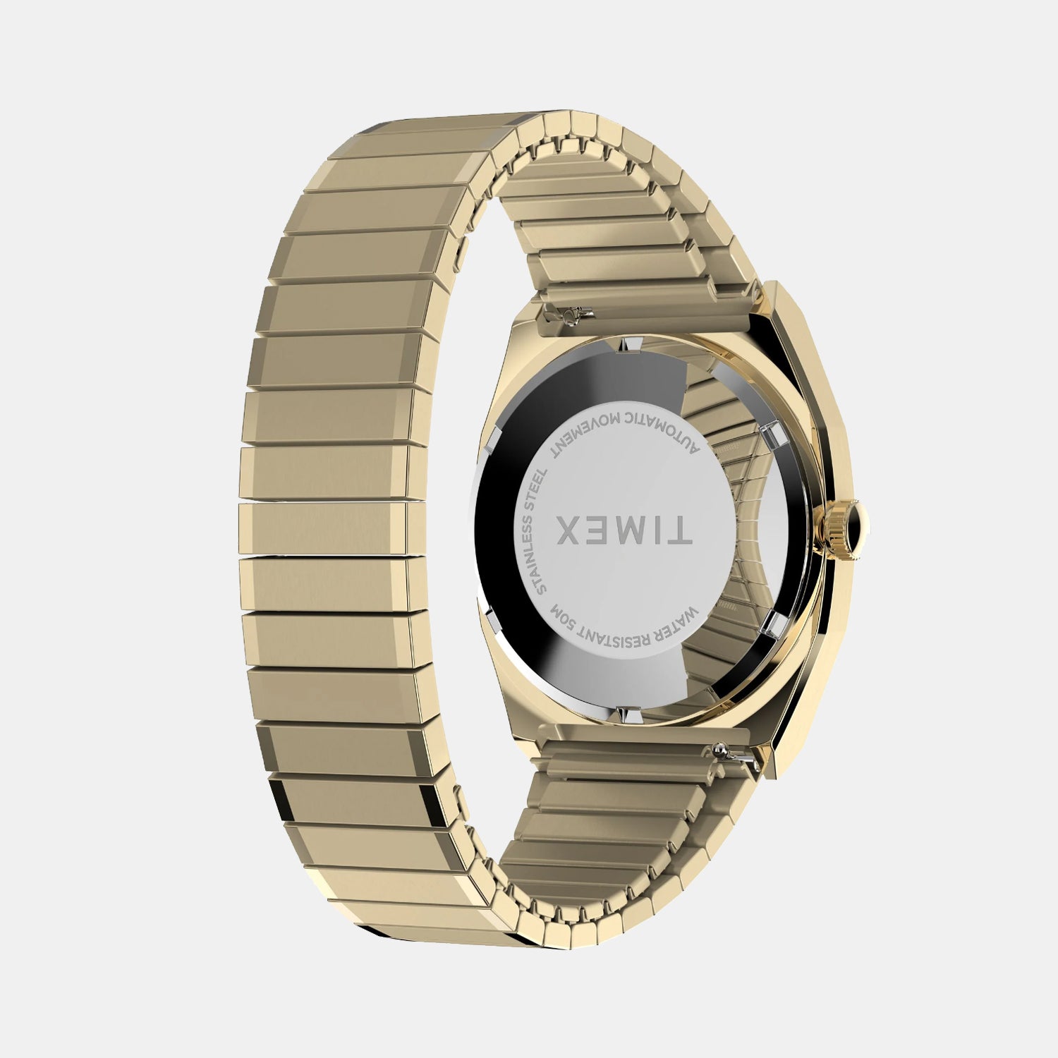 Q Timex Men Automatic Champagne Dial Analog Stainless Steel Watch TW2Y07200UJ