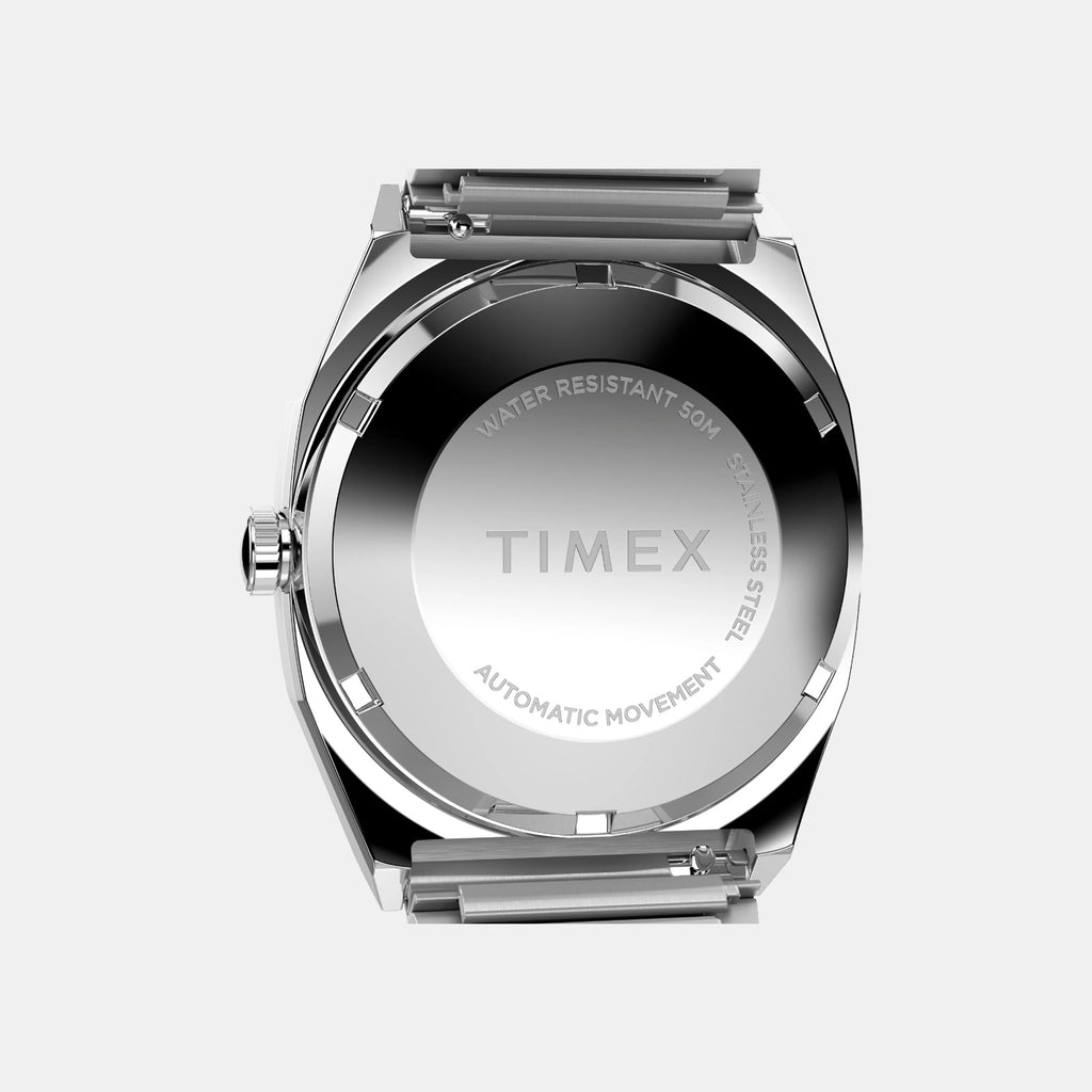 Q Timex Men Automatic Blue Dial Analog Stainless Steel Watch TW2Y07300UJ