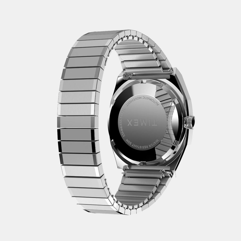 Q Timex Men Automatic Blue Dial Analog Stainless Steel Watch TW2Y07300UJ