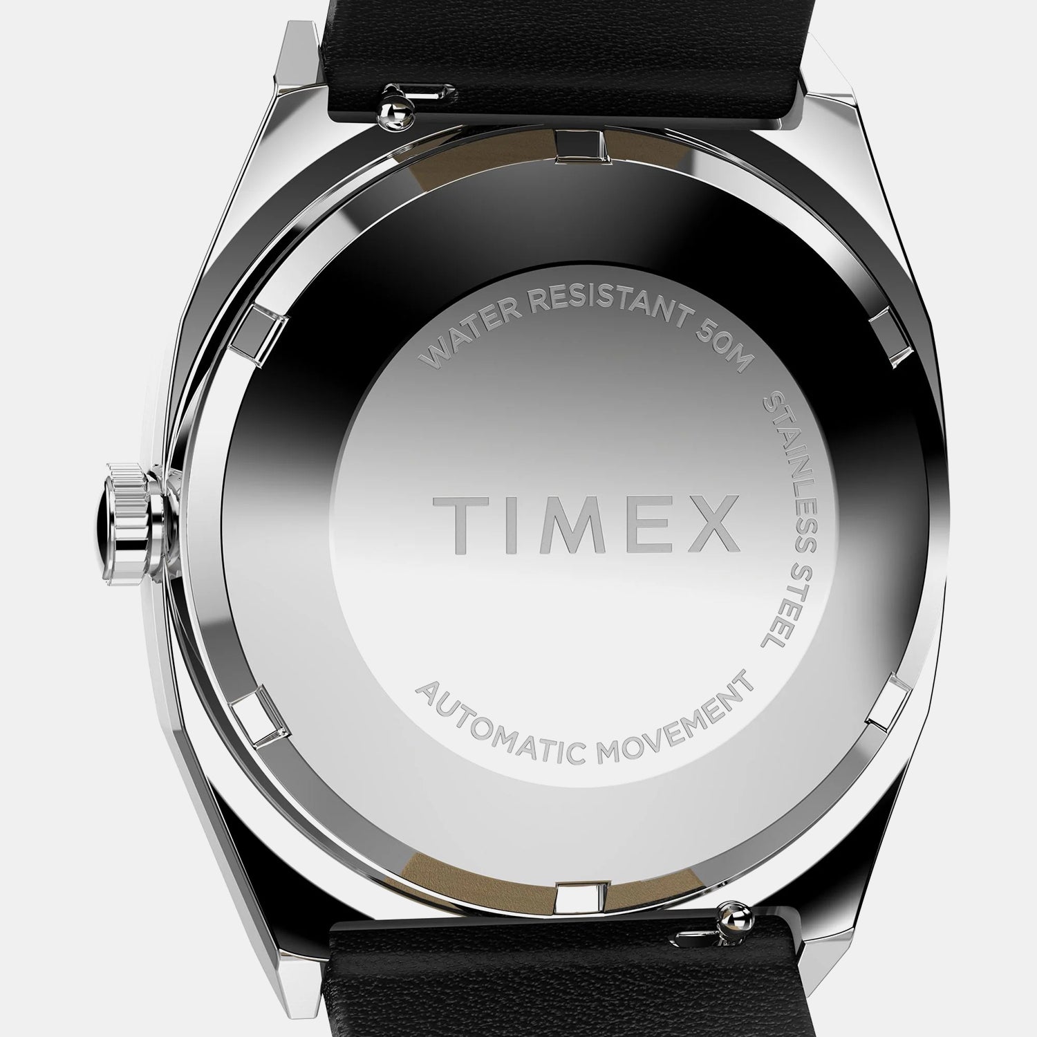 Q Timex Women Automatic Black Dial Analog Leather Watch TW2Y07500UJ