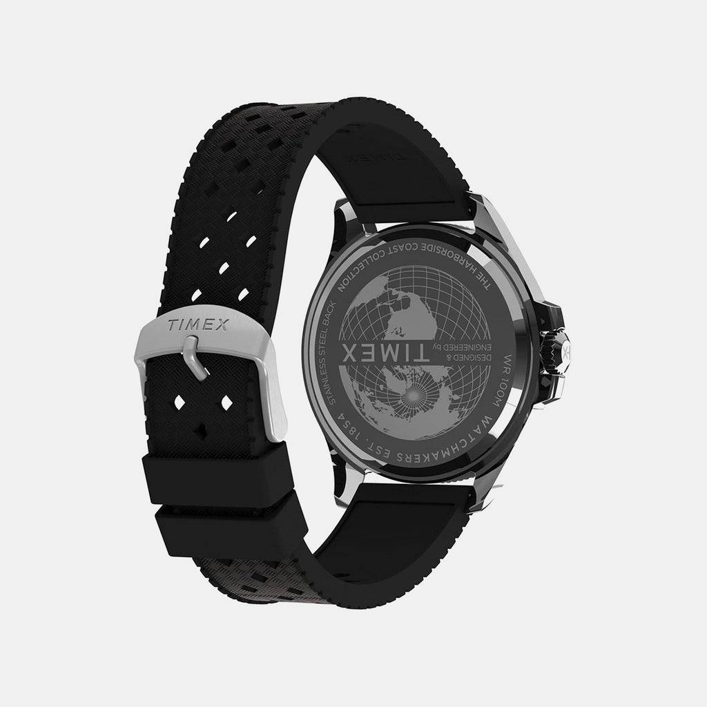 Men Quartz Black Dial Analog Rubber Watch TW2Y09200UJ