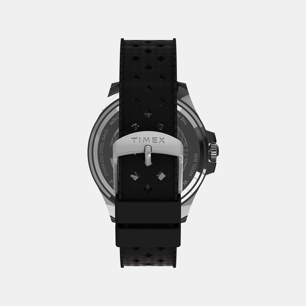 Men Quartz Black Dial Analog Rubber Watch TW2Y09200UJ