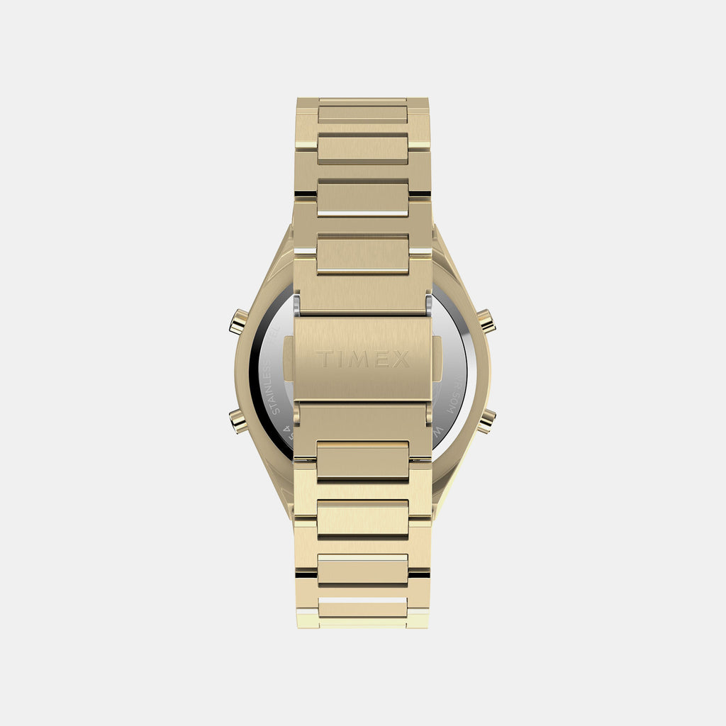 Q Timex Men Quartz Grey Dial Digital Stainless Steel Watch TW2Y09700UJ