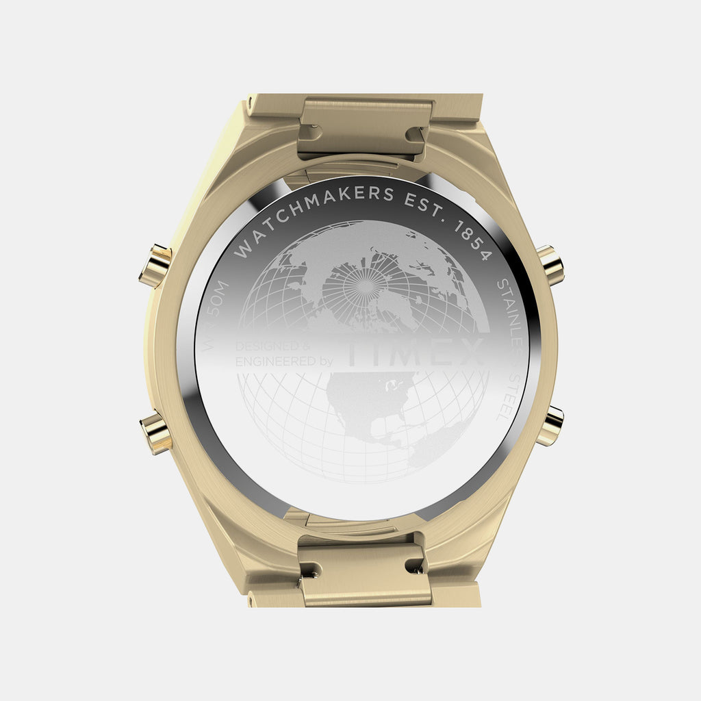 Q Timex Men Quartz Grey Dial Digital Stainless Steel Watch TW2Y09700UJ