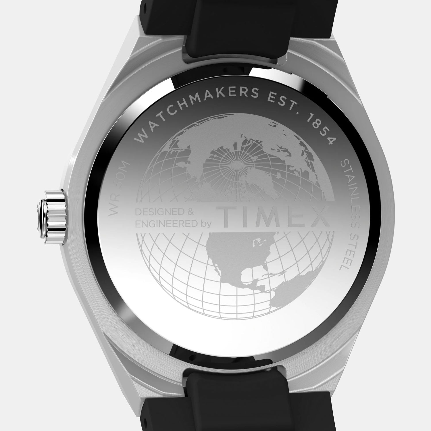 Q Timex Men Quartz Silver Dial Analog Rubber Watch TW2Y12200UJ