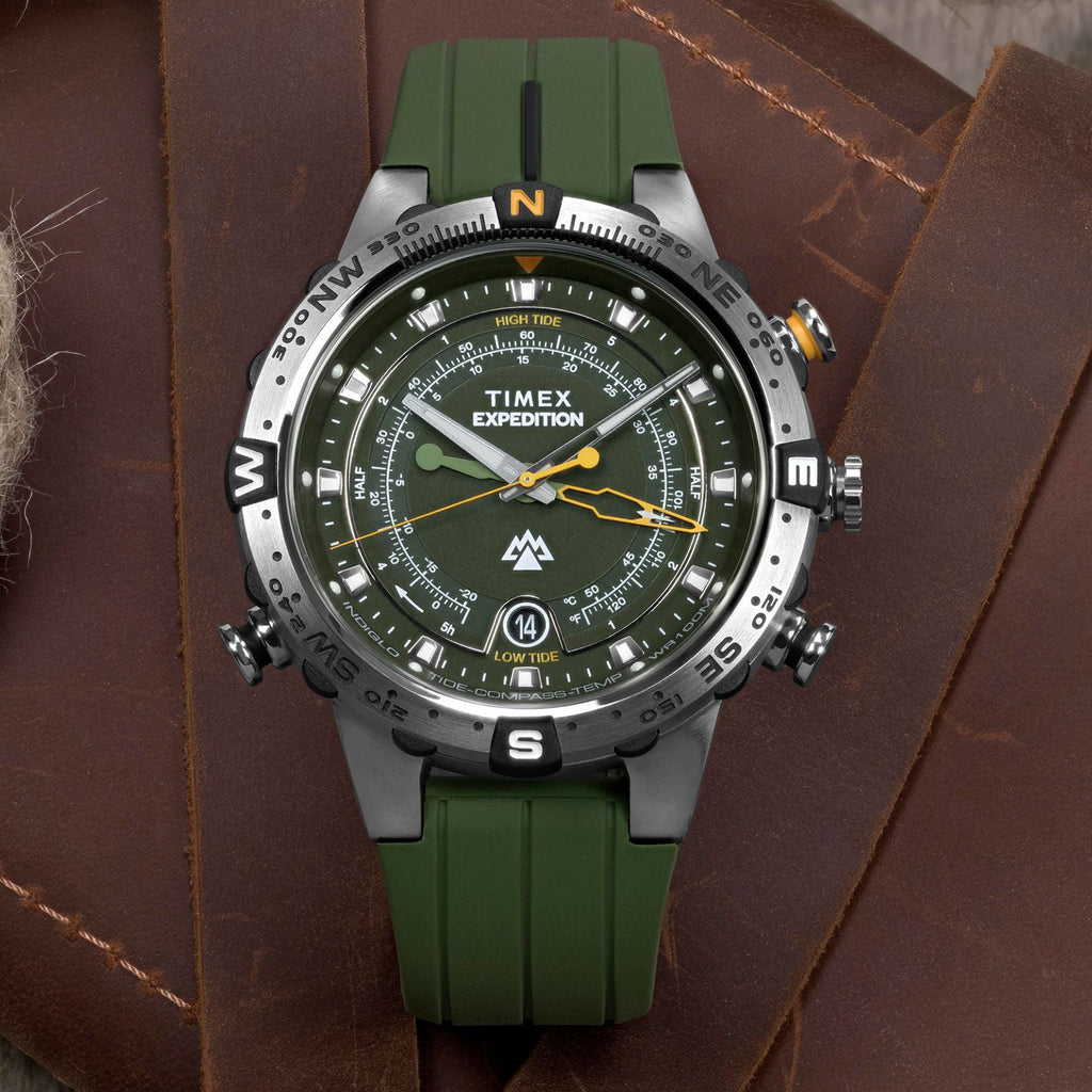 Expedition Men Quartz Green Dial Analog Silicone Watch TW2Y14400UJ