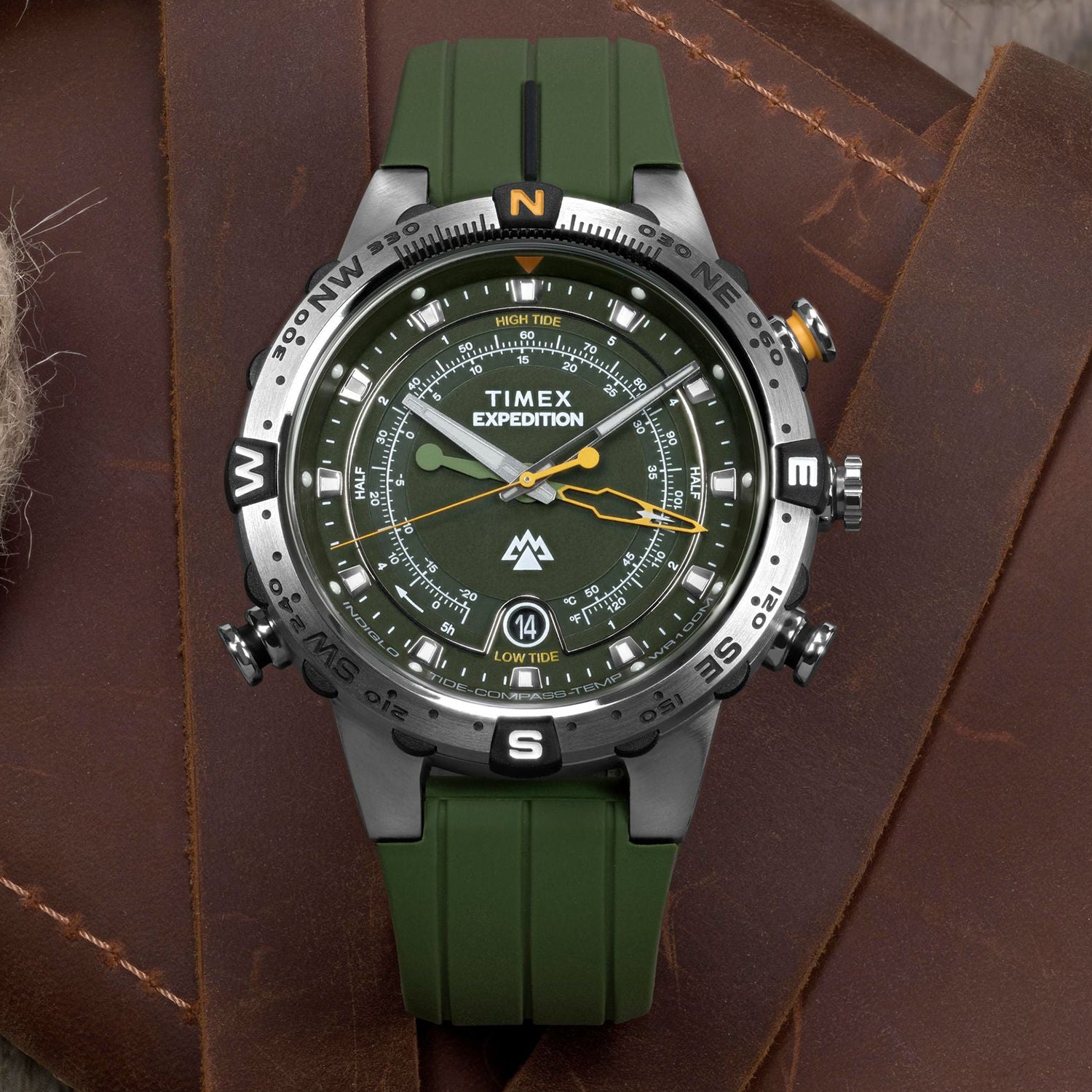 Expedition Men Quartz Green Dial Analog Silicone Watch TW2Y14400UJ