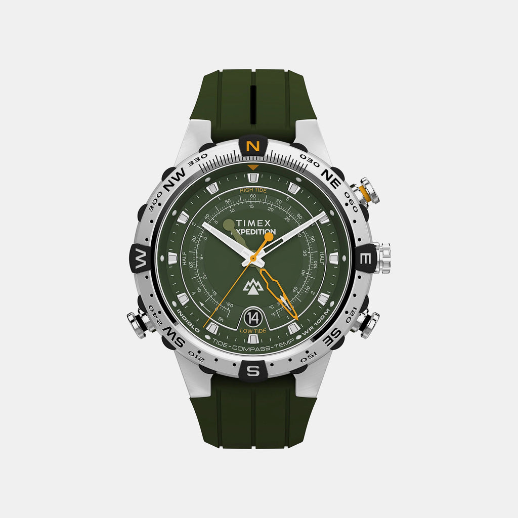 Expedition Men Quartz Green Dial Analog Silicone Watch TW2Y14400UJ