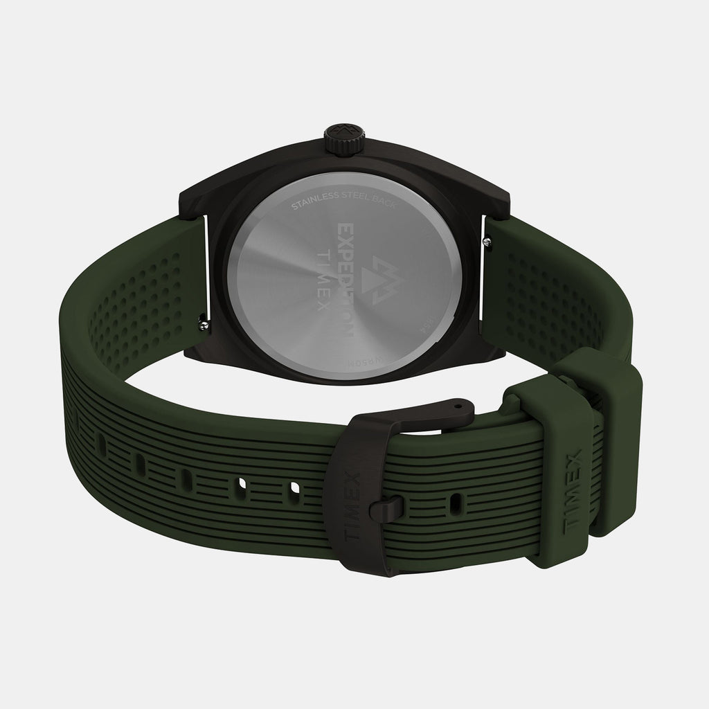 Men Quartz Black Dial Analog Silicone Watch TW2Y18000UJ