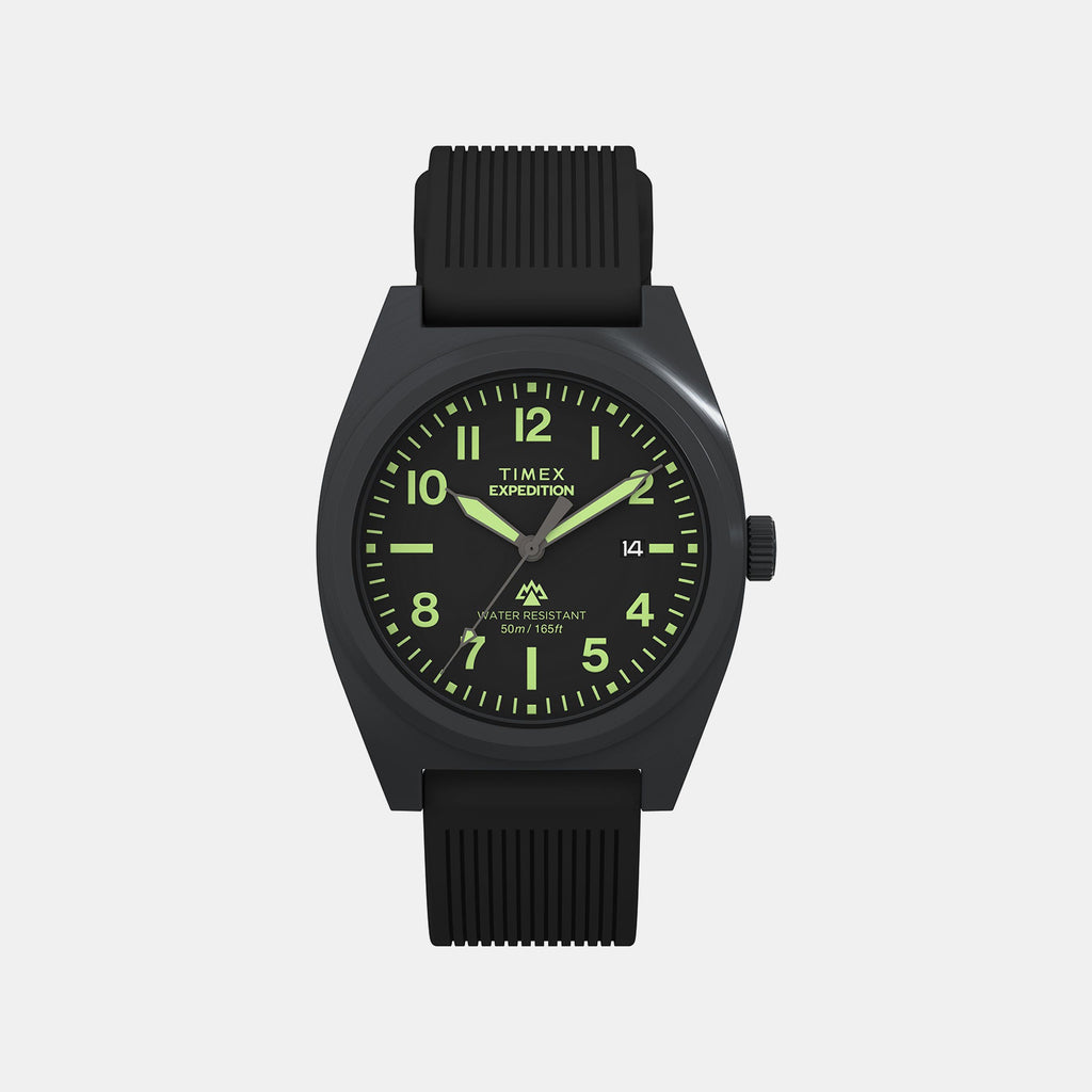 Expedition Men Quartz Black Dial Analog Silicone Watch TW2Y18100UJ