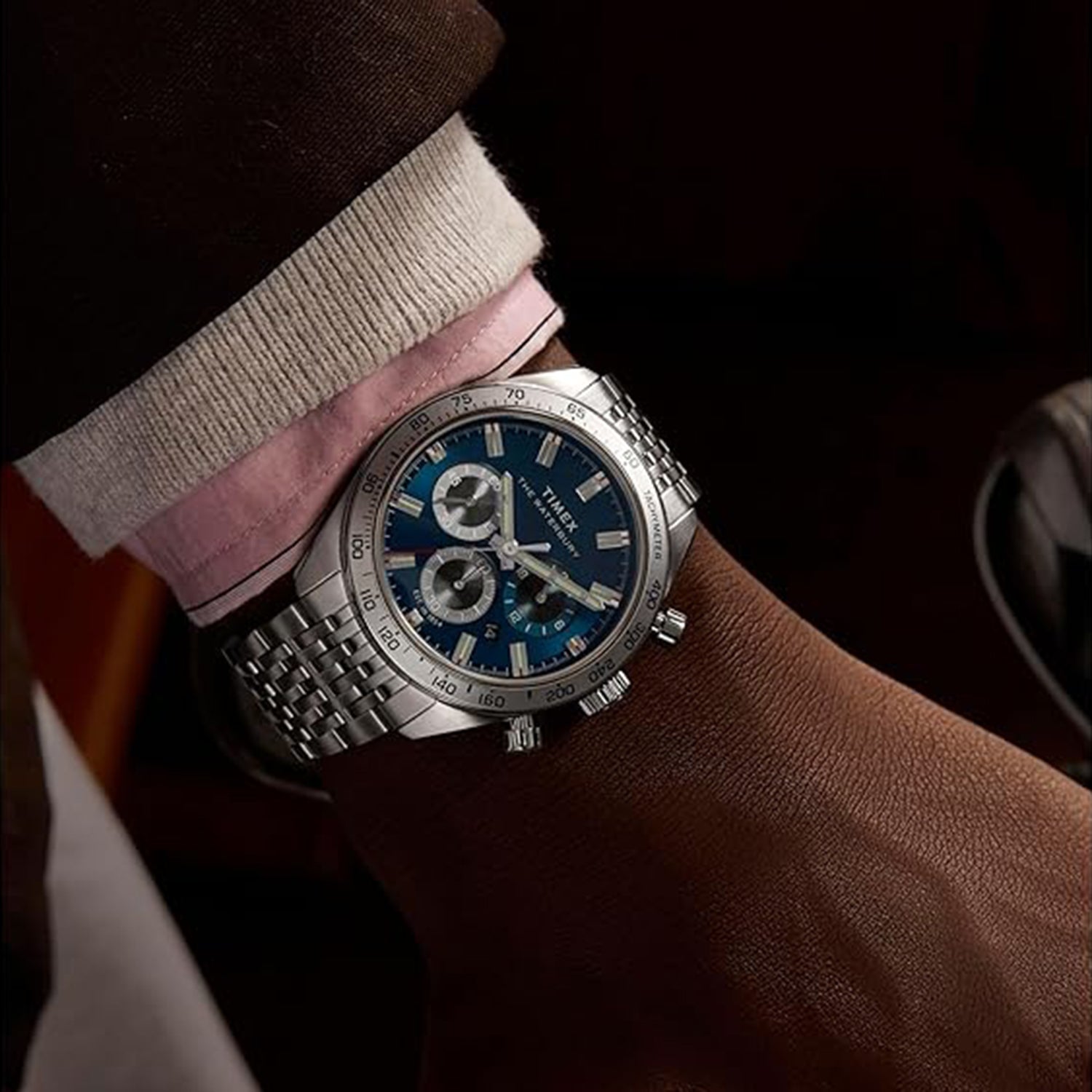 Men Quartz Blue Dial Analog Stainless Steel Watch TW2Y18500IK