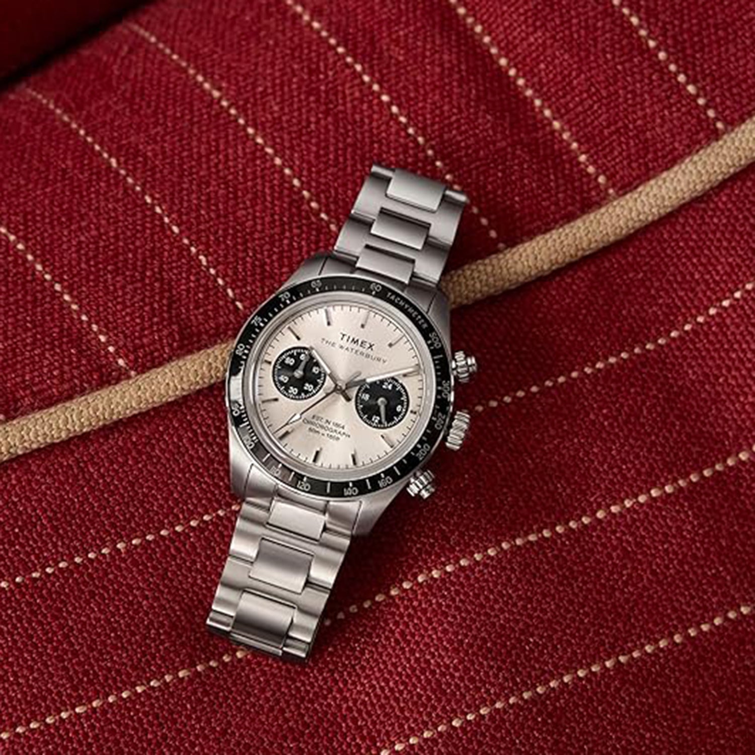 Men Quartz Silver Dial Analog Stainless Steel Watch TW2Y19200IK