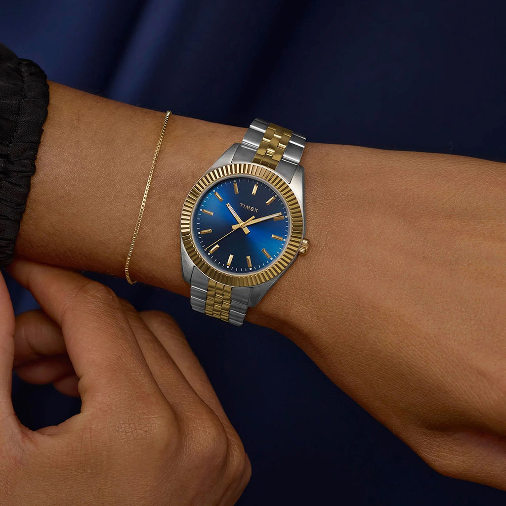 Women Quartz Blue Dial Analog Stainless Steel Watch TW2Y20200IK