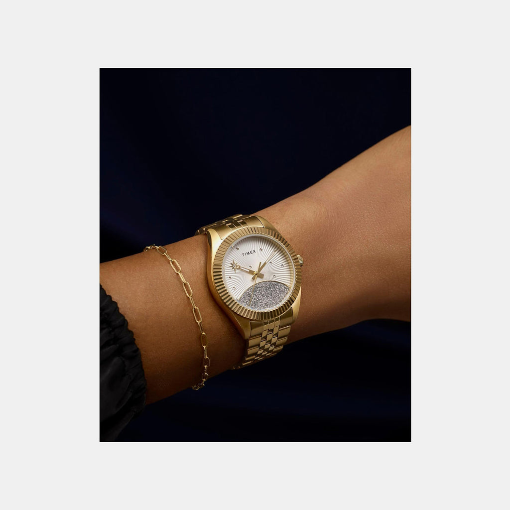 Women Quartz White Dial Analog Stainless Steel Watch TW2Y20300IK