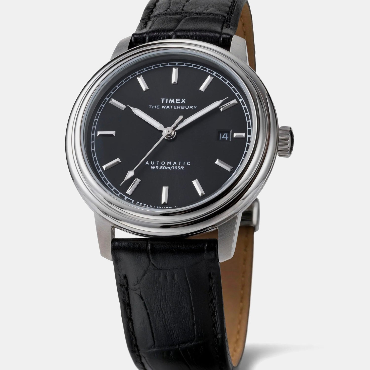 Men Automatic Black Dial Analog Leather Watch TW2Y23000UJ