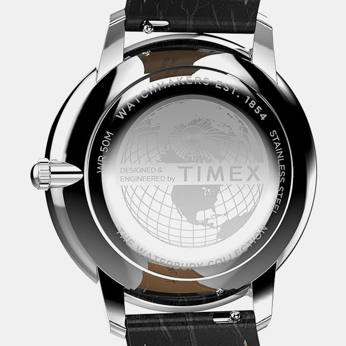 Waterbury Men Quartz White Dial Analog Leather Watch TW2Y23100UJ