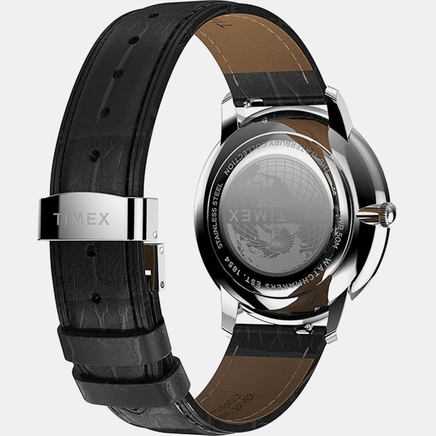 Men Quartz White Dial Analog Leather Watch TW2Y23100UJ