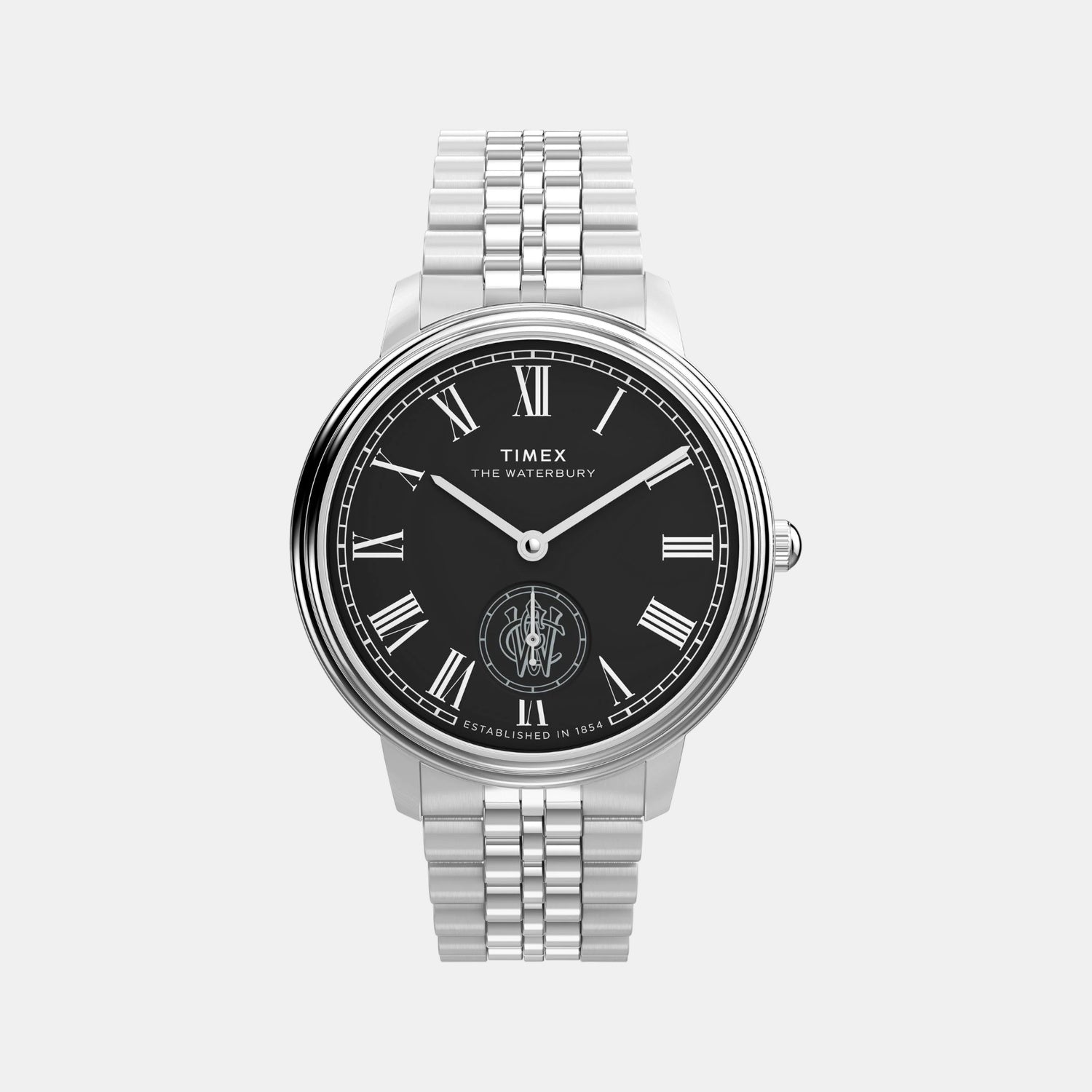 Timex Men Quartz Black Dial Analog Stainless Steel Watch