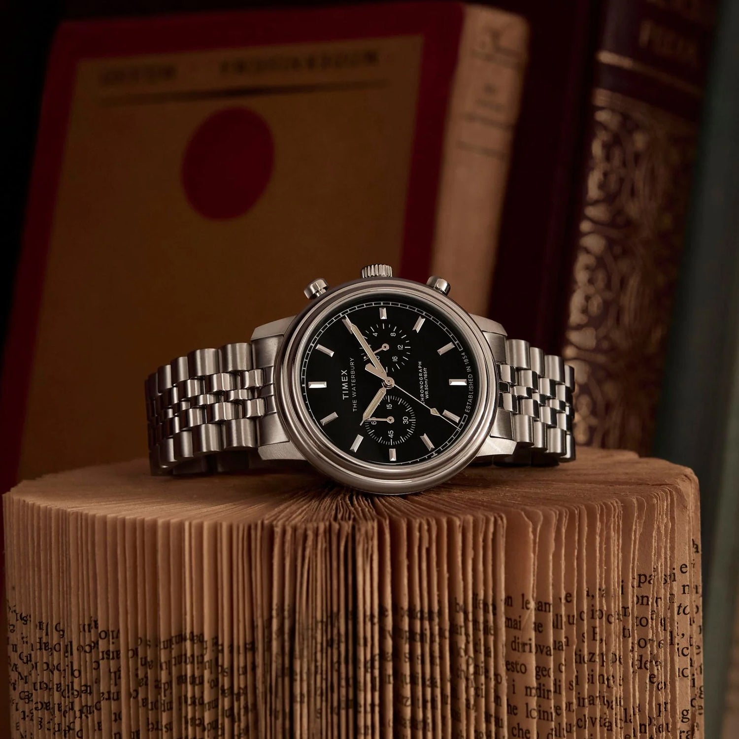 Men Quartz Black Dial Chronograph Stainless Steel Watch TW2Y23400UJ