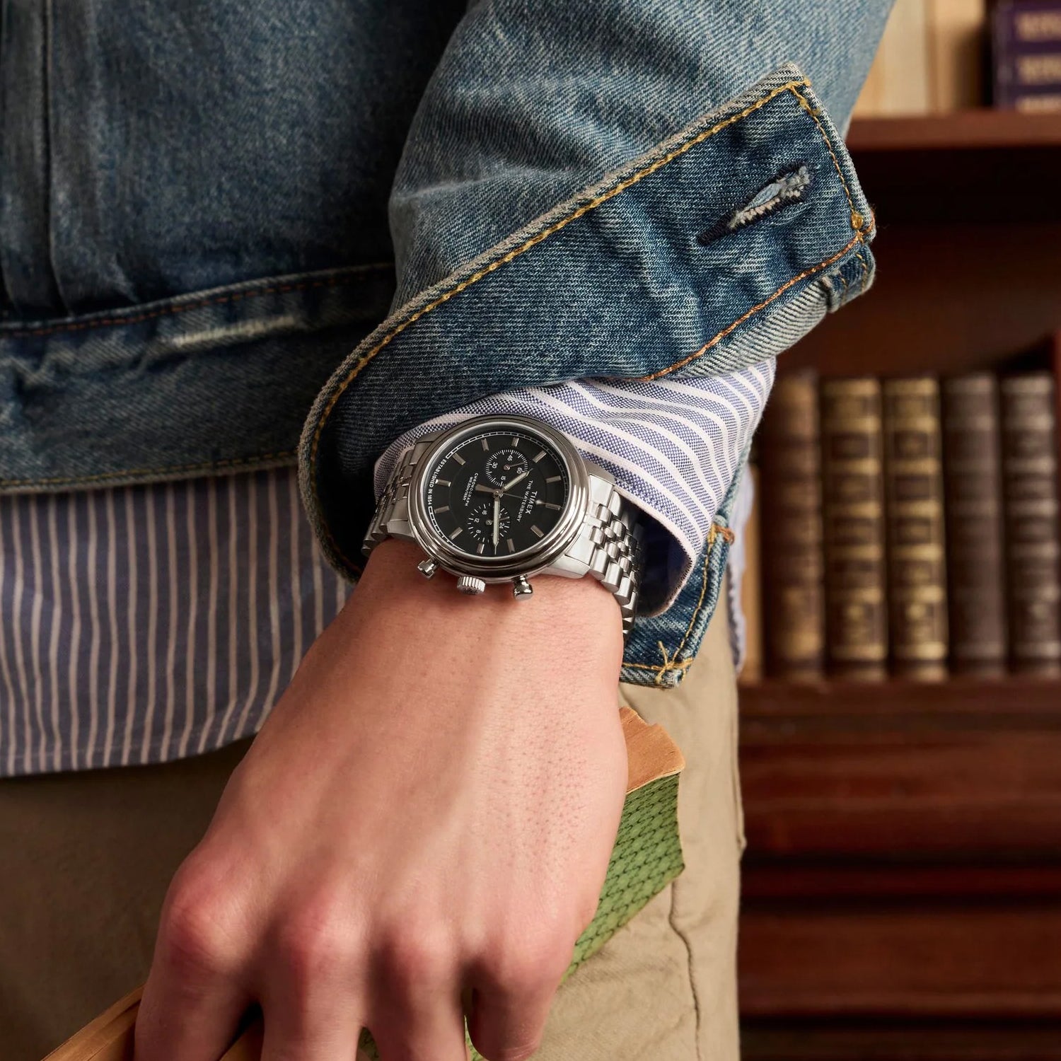 Men Quartz Black Dial Chronograph Stainless Steel Watch TW2Y23400UJ