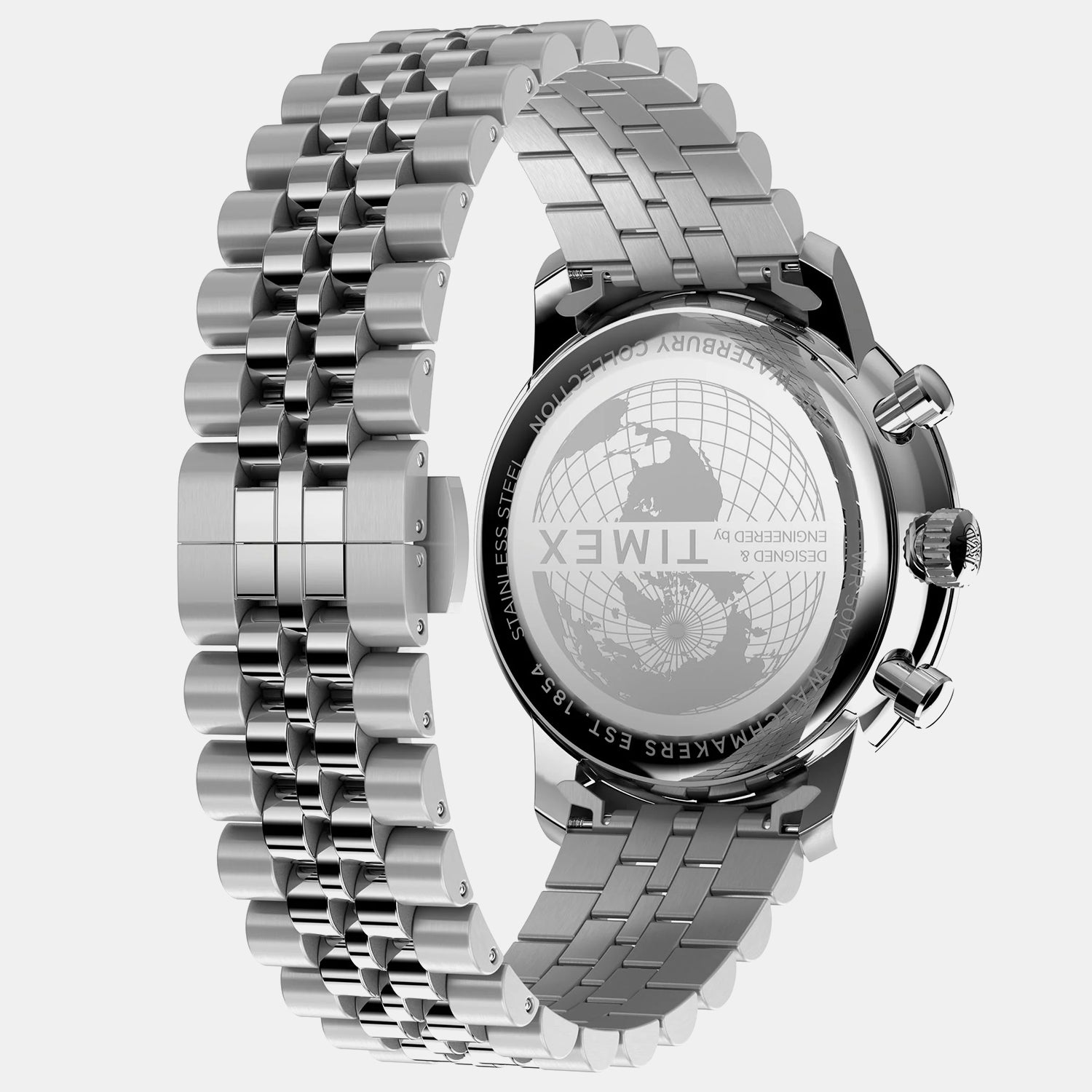 Waterbury Metropolitan Men Quartz Green Dial Chronograph Stainless Steel Watch TW2Y23600UJ