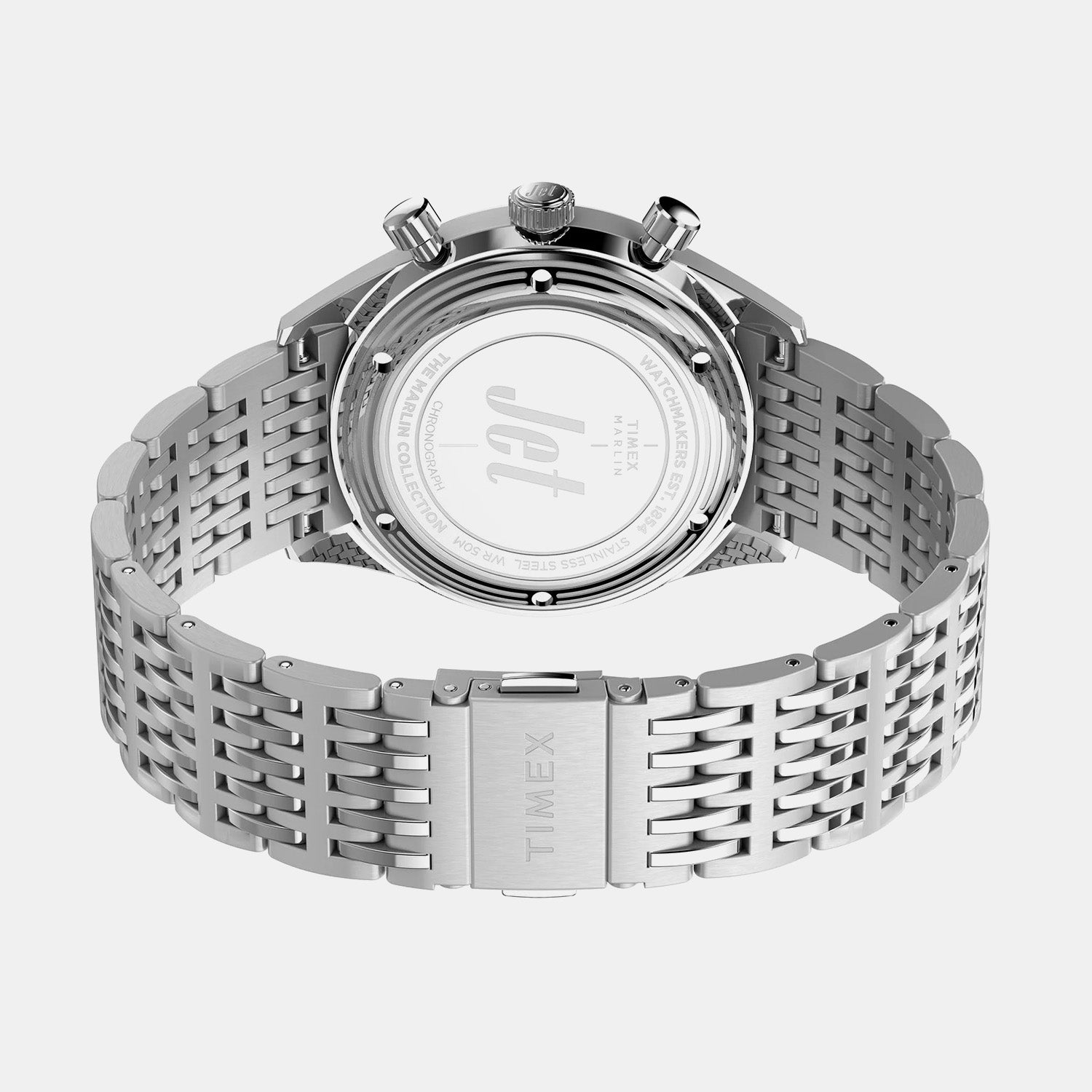 Men Quartz Silver Dial Chronograph Stainless Steel Watch TW2Y24600IK