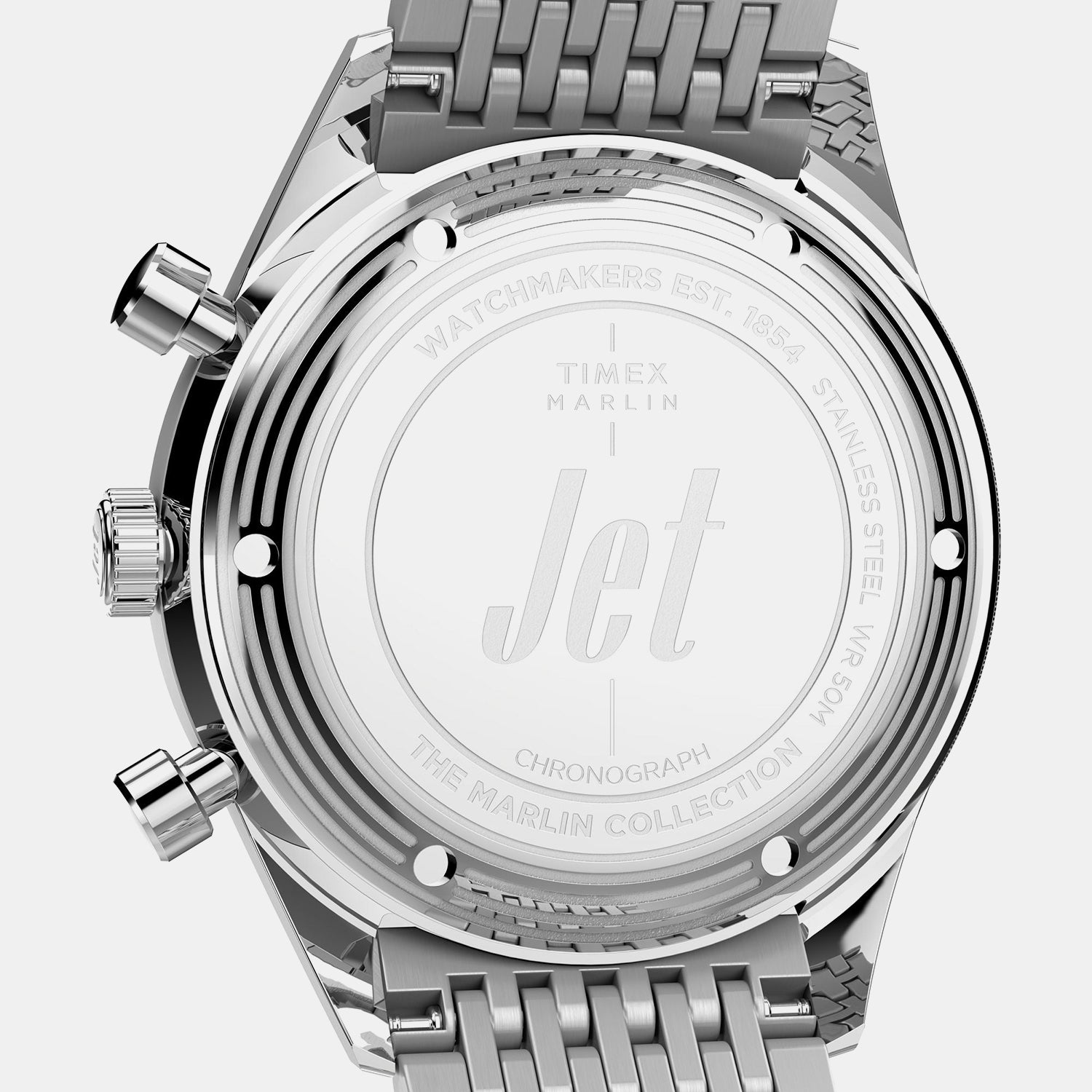 Marlin Men Quartz Silver Dial Chronograph Stainless Steel Watch TW2Y24600UJ