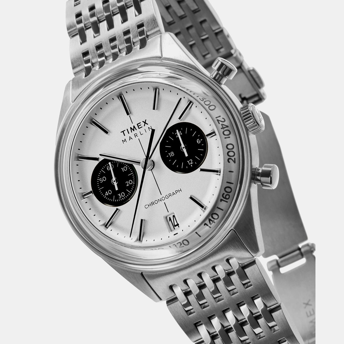 Marlin Men Quartz Silver Dial Chronograph Stainless Steel Watch TW2Y24600UJ