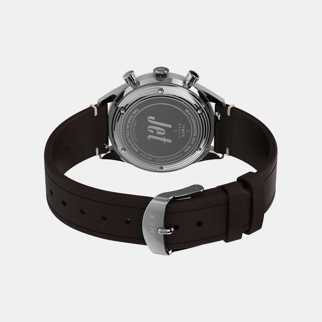 Men Quartz Black Dial Chronograph Leather Watch TW2Y24700UJ