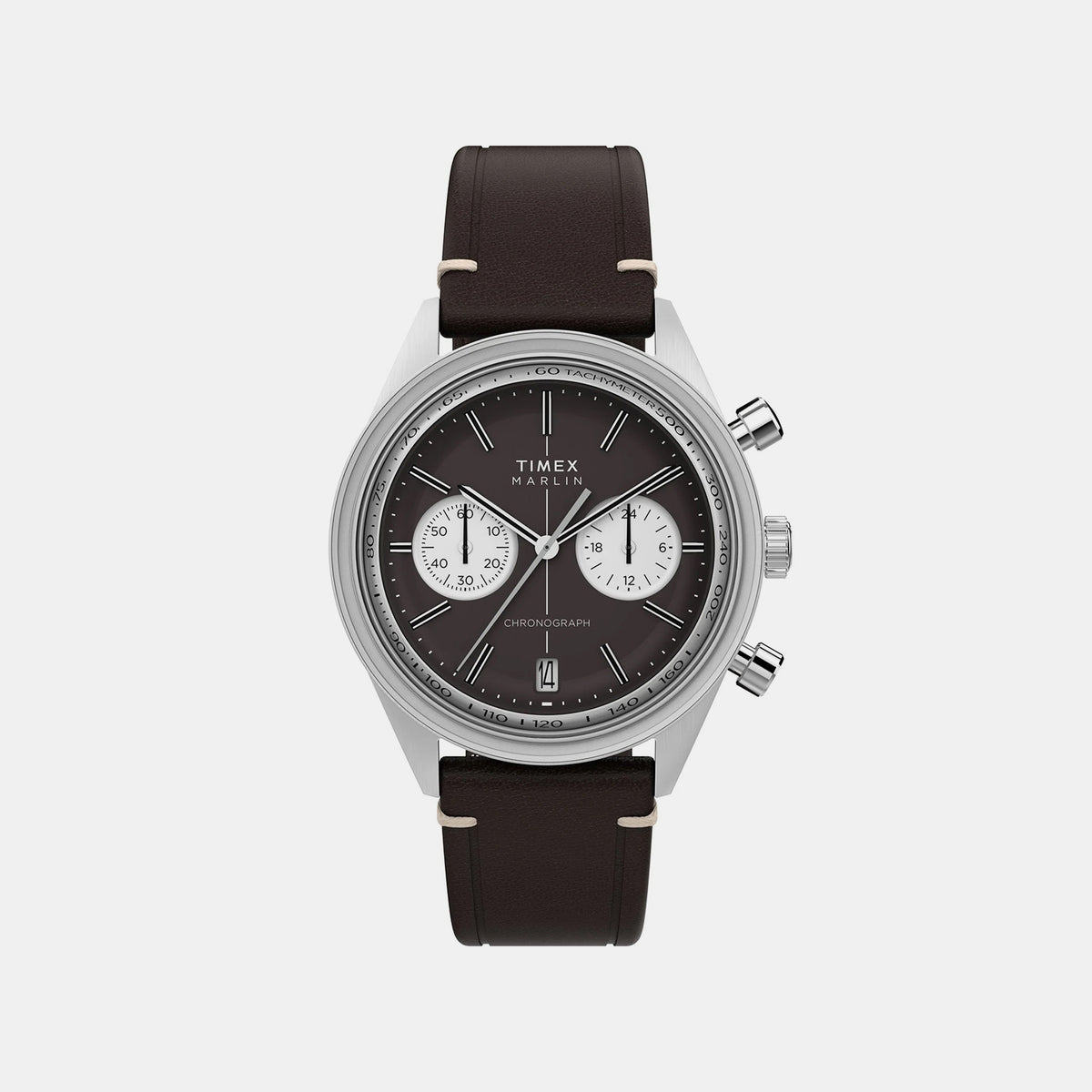 Men Quartz Black Dial Chronograph Leather Watch TW2Y24700UJ