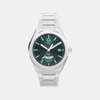 Q Timex Men Quartz Green Dial Analog Stainless Steel Watch TW2Y24800UJ