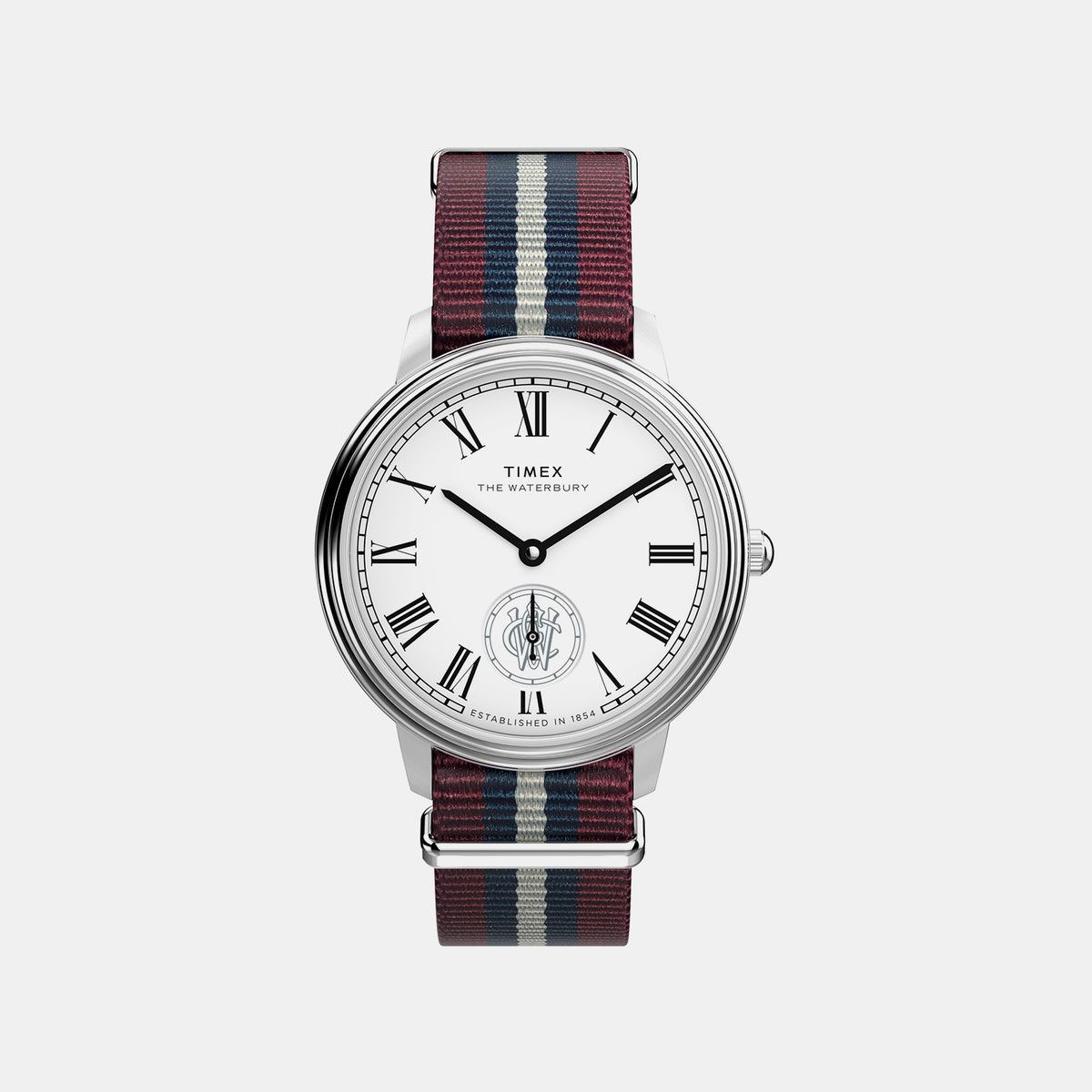 Waterbury Men Quartz Silver Dial Analog Fabric Watch TW2Y27600UJ
