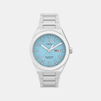 Q Timex Men Quartz Blue Dial Analog Stainless Steel Watch TW2Y35200UJ