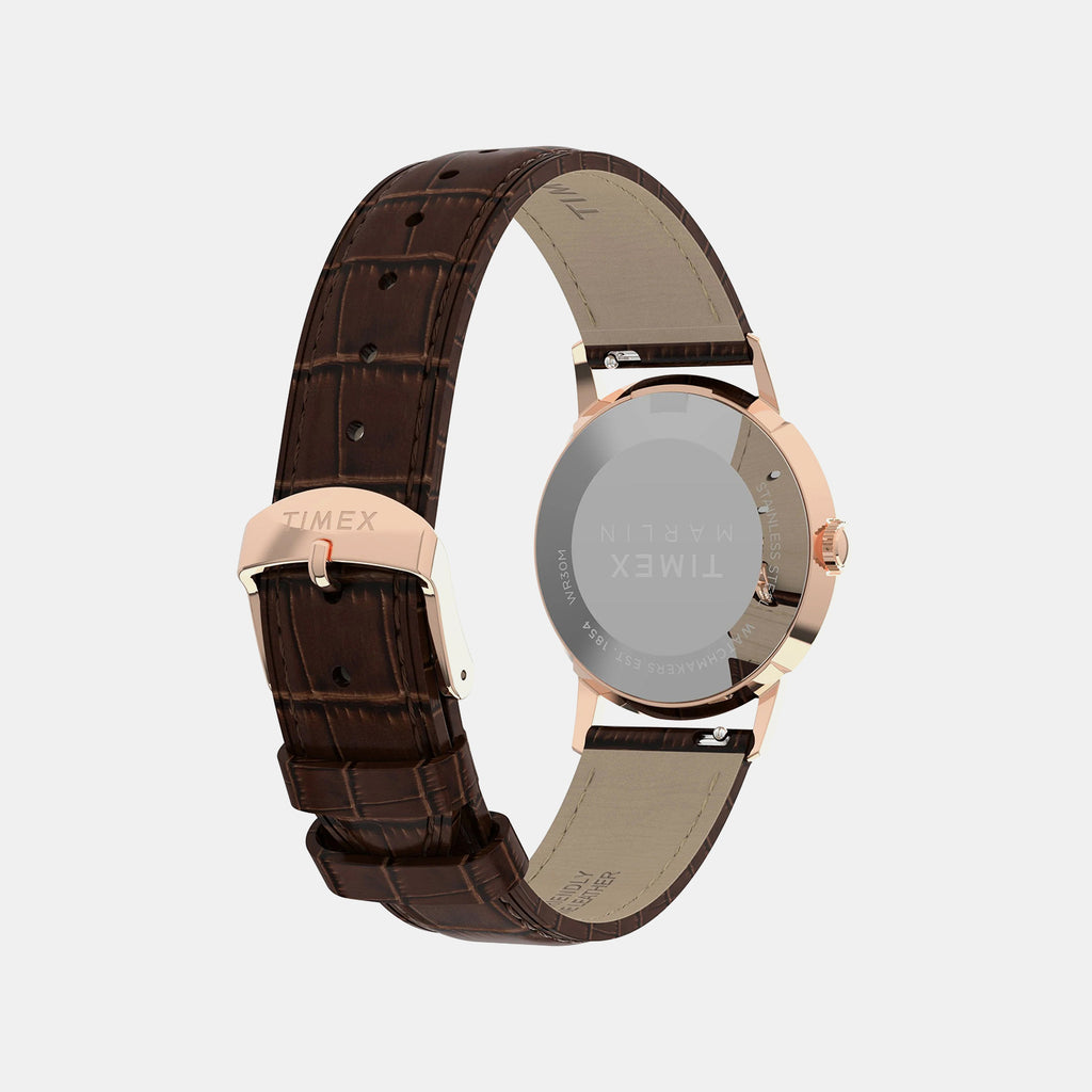 Unisex Quartz Silver Dial Analog Leather Watch TW2Y37700UJ