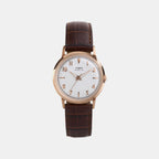Unisex Quartz Silver Dial Analog Leather Watch TW2Y37700UJ