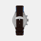 Waterbury Traditional Men Quartz Silver Dial Chronograph Leather Watch TW2Y38700X6
