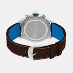 Waterbury Traditional Men Quartz Silver Dial Chronograph Leather Watch TW2Y38700X6