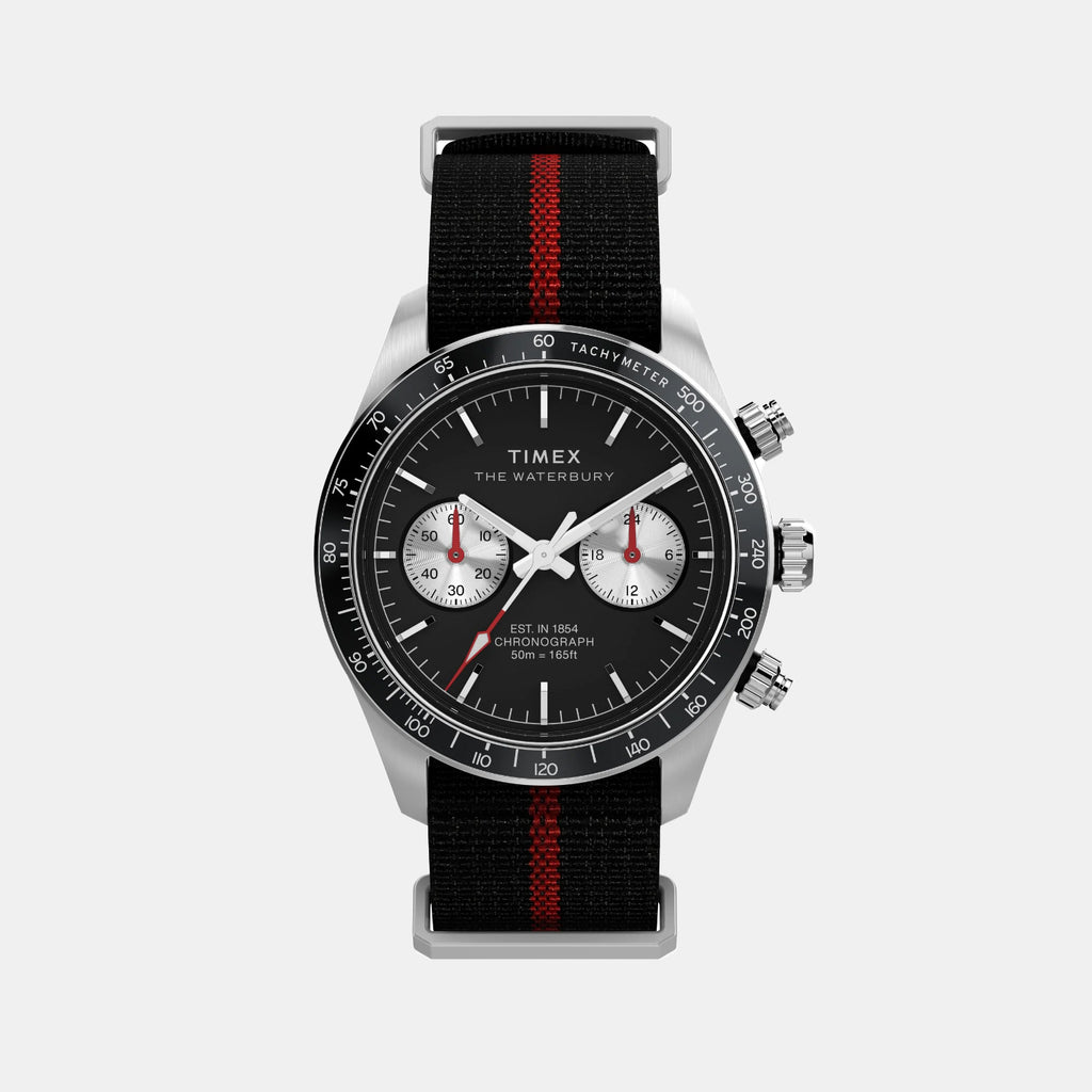 Waterbury Heritage Men Quartz Black Dial Chronograph Fabric Watch TW2Y38900IK