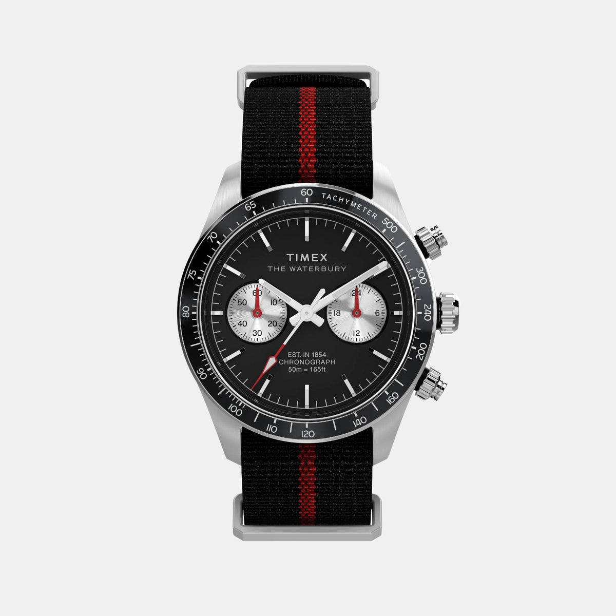 Waterbury Men Quartz Black Dial Chronograph Fabric Watch TW2Y38900IK
