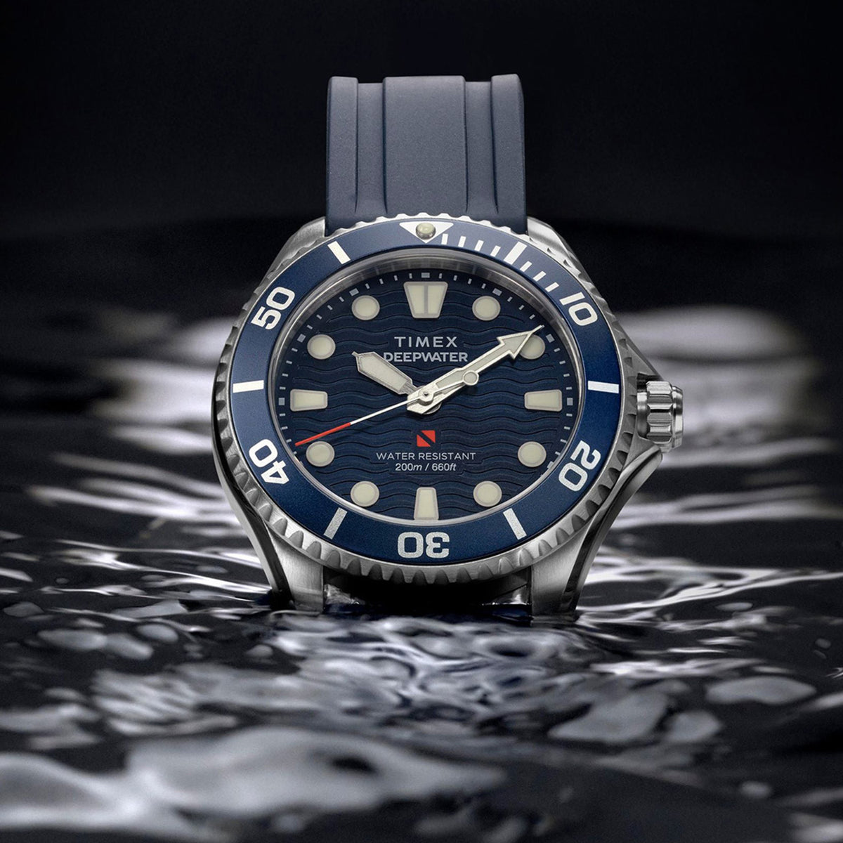 Deepwater Unisex Quartz Blue Dial Analog Rubber Watch TW2Y40300UJ