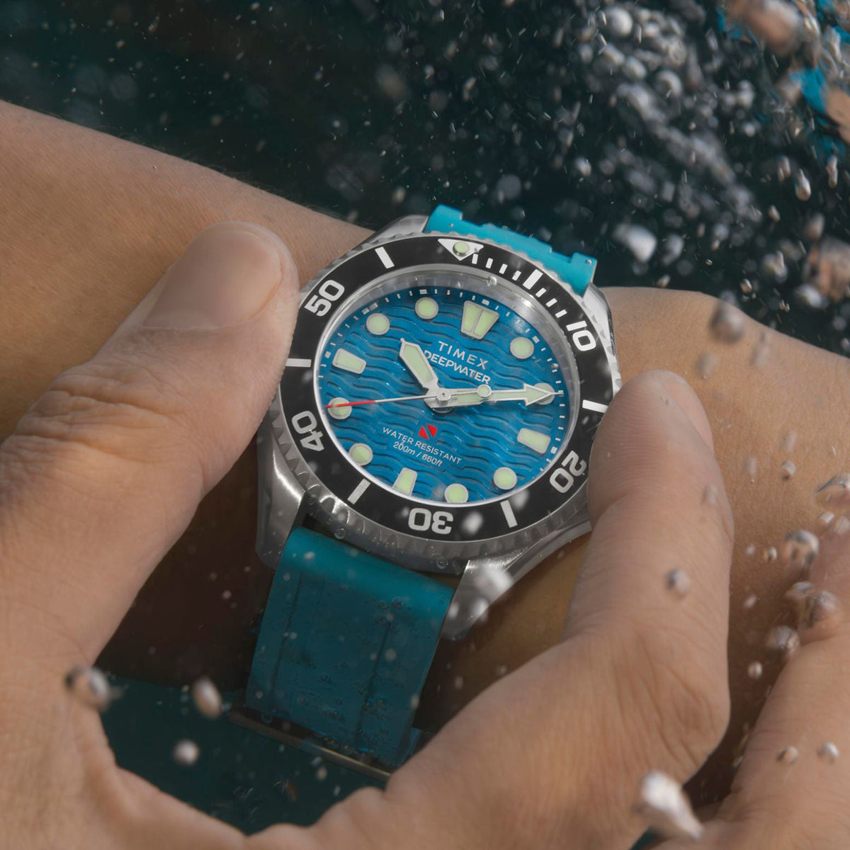 Deepwater Unisex Quartz Blue Dial Analog Rubber Watch TW2Y40400UJ