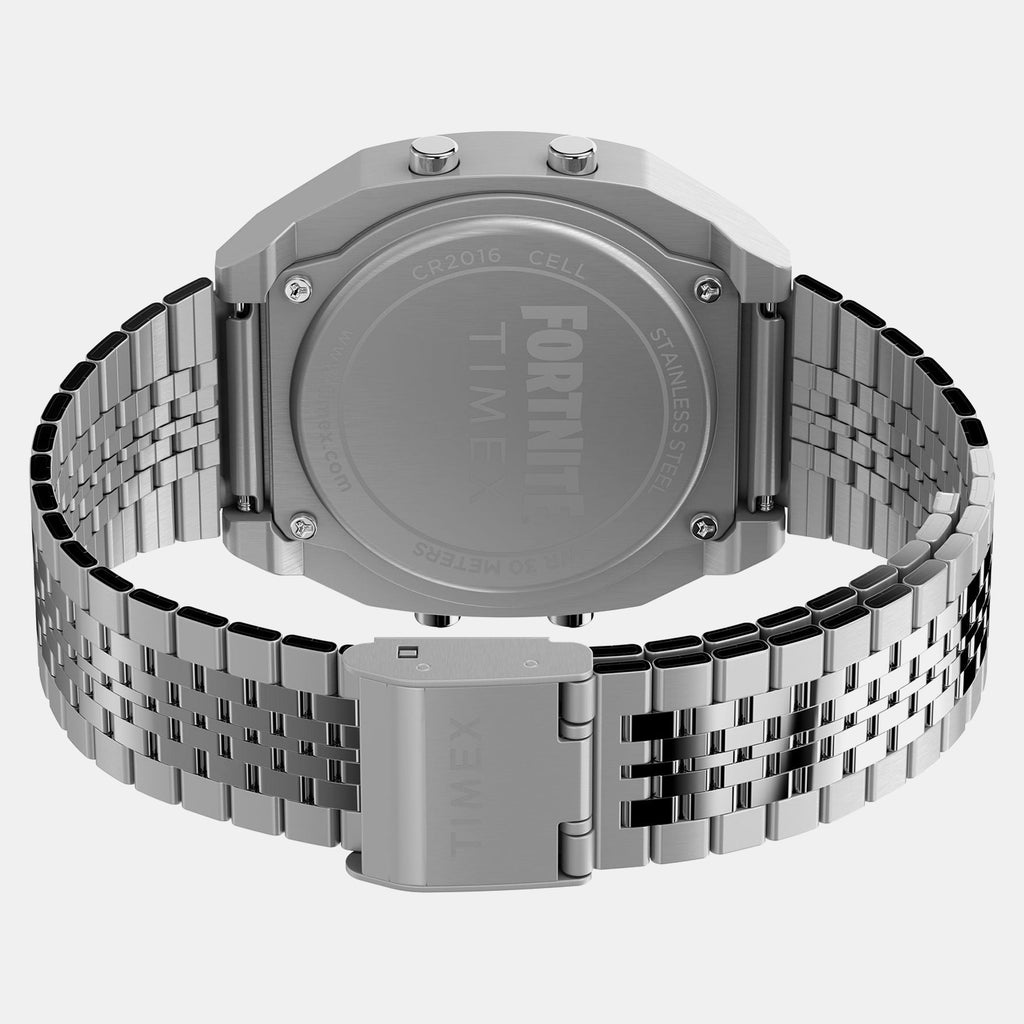 Men Quartz Dual Tone Dial Digital Stainless Steel Watch TW2Y46100X6