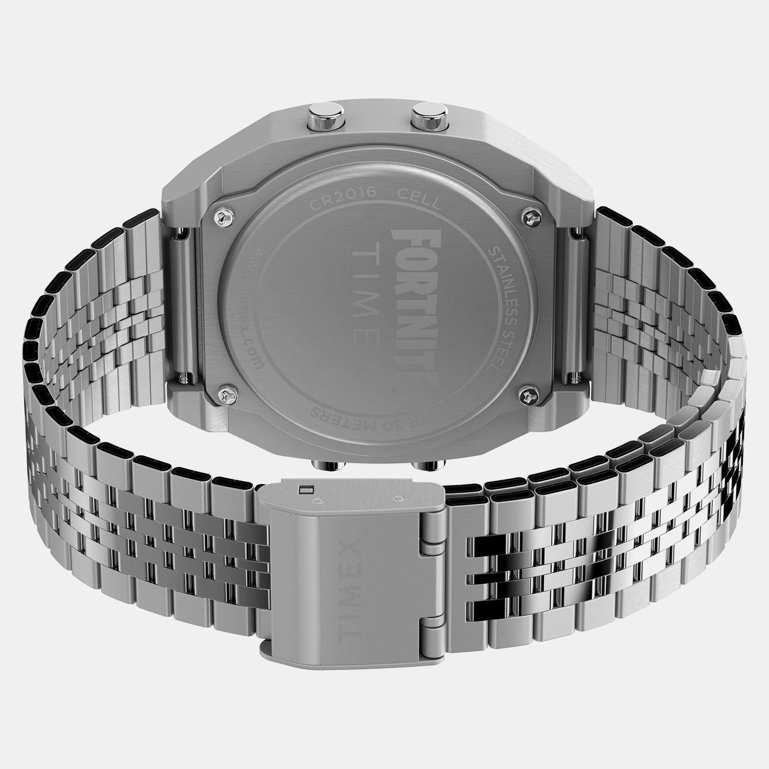 Men Quartz Dual Tone Dial Digital Stainless Steel Watch TW2Y46100X6