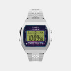 Men Quartz Dual Tone Dial Digital Stainless Steel Watch TW2Y46100X6