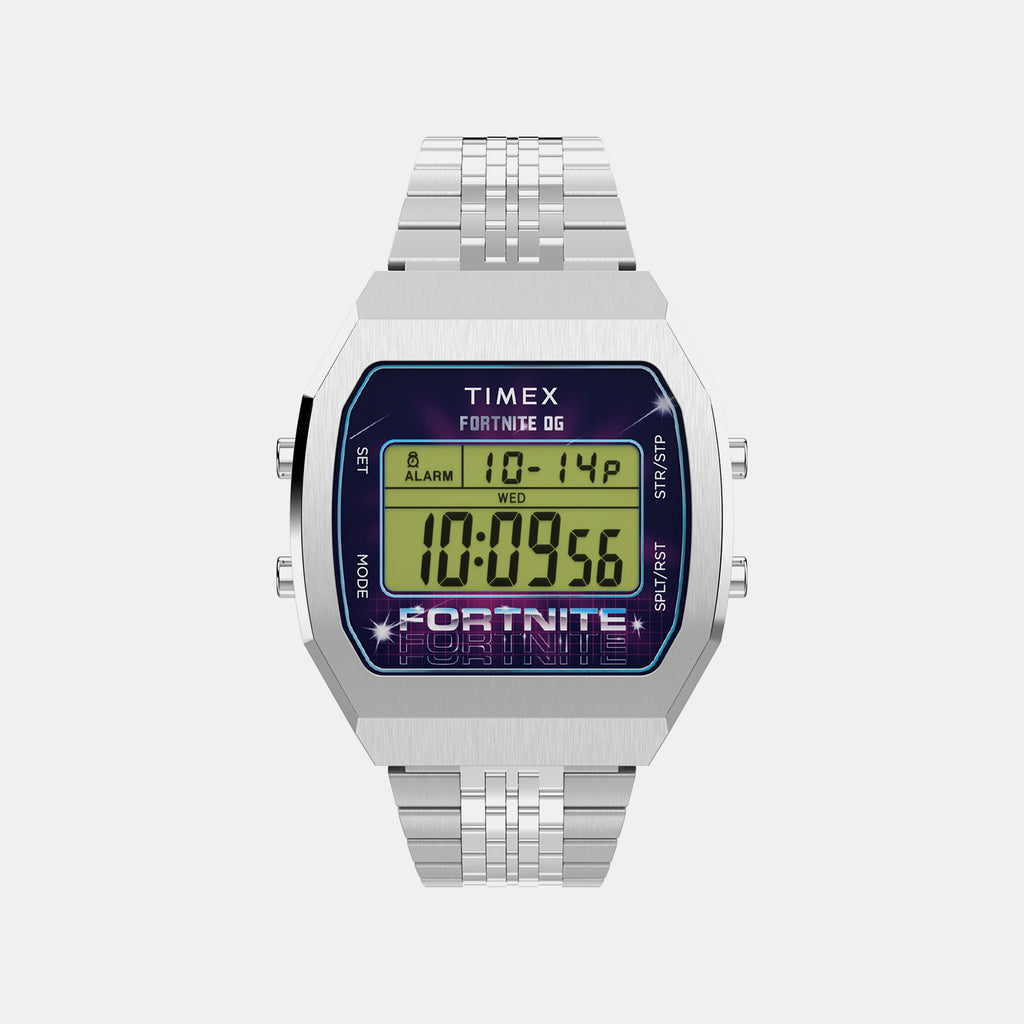 Men Quartz Dual Tone Dial Digital Stainless Steel Watch TW2Y46100X6