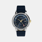Marlin Men Quartz Blue Dial Analog Leather Watch TW2Y47900UJ