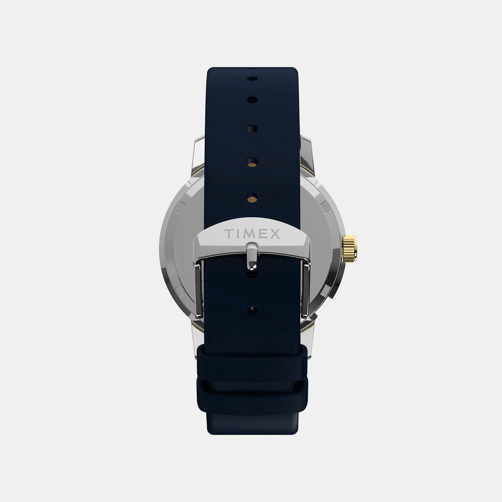Marlin Men Quartz Blue Dial Analog Leather Watch TW2Y47900UJ
